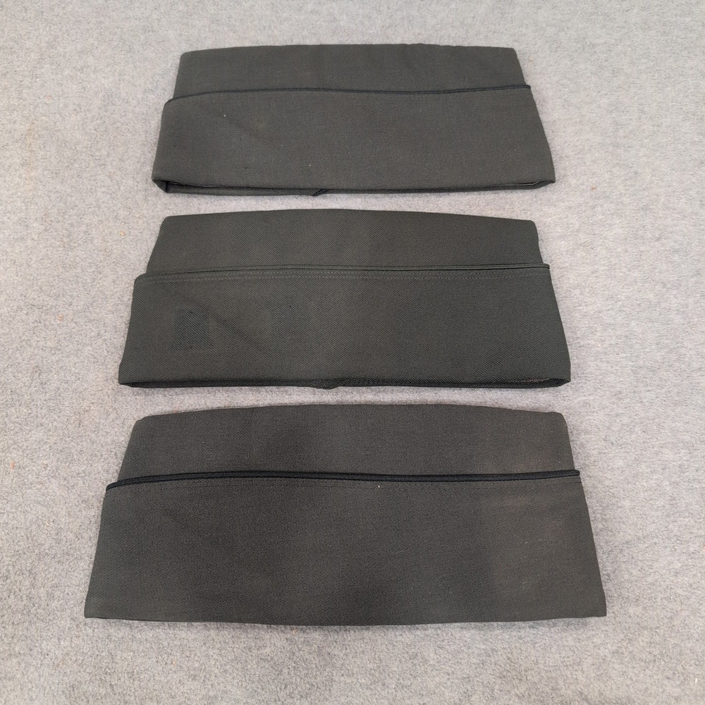 Lot of 3 US Army Garrison Caps Sam Bonk AG-344 AG-434 Green Poly Wool Hat Size 7 - Picture 2 of 5